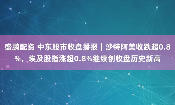 盛鹏配资 中东股市收盘播报｜沙特阿美收跌超0.8%，埃及股指涨超0.8%继续创收盘历史新高